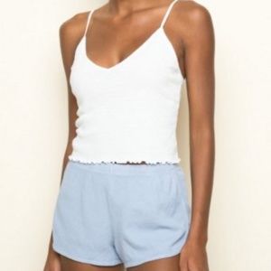 Brandy Melville Lisette Thermal Shorts Light Blue